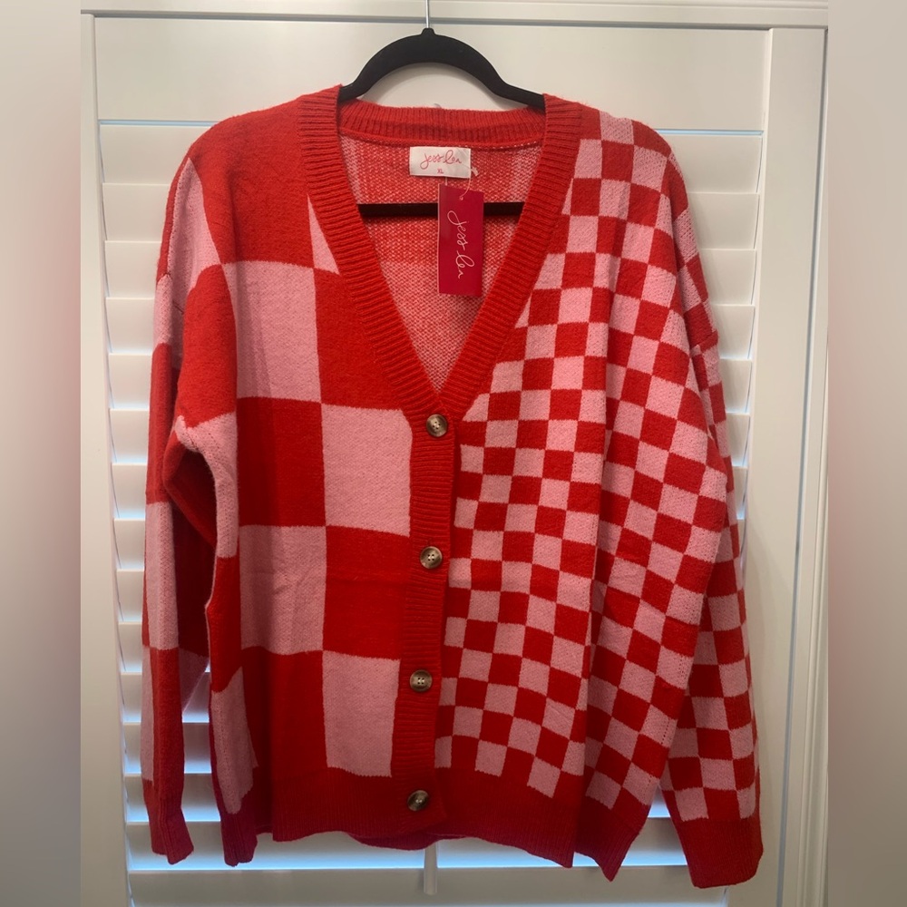 Jess Lea Checkered Cardigan